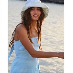 Free People Orchard Print Bucket in Ivory Combo